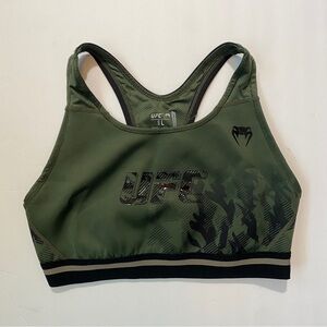 UFC Venum Authentic Fight Week Womens Bra Green Camouflage Large MMA Fighting